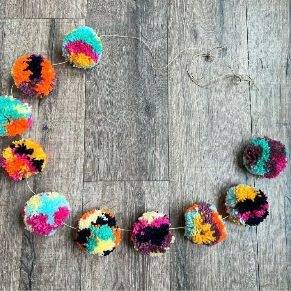 Colorful Pom Pom Garland